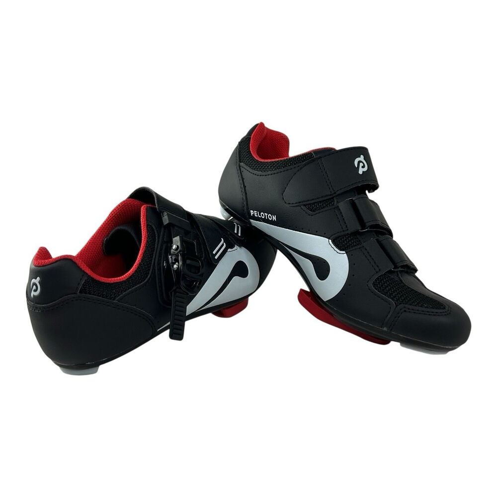 Peloton Black / Red Cycling Shoes Size 40 EUC